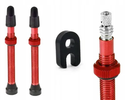 Produktbild von Trezado Aluminium Tubeless Ventile 80mm Presta Rot