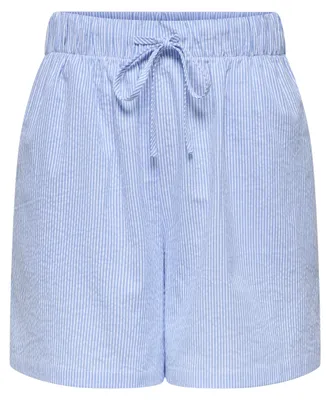 Produktbild von ONLY Gestreifte Shorts mit Kordelzug und elastischem Bund Größe: S