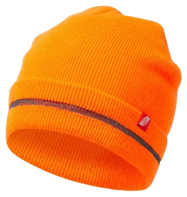Produktbild von Nitras Strickmütze neon mit Reflexstreifen, Wintermütze, Warnschutzmütze, Beanie uni Farbe:neonorange