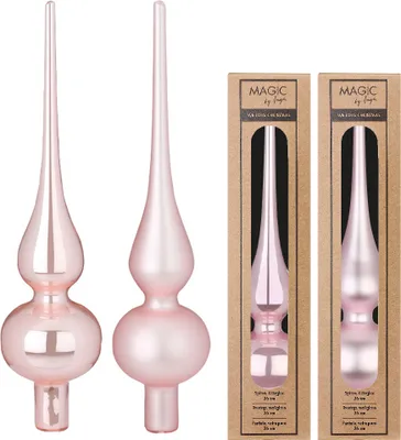 Obrázok produktu pre Sklenený vianočný stromček 26cm 1 kus matný / lesklý - Lovely Magnolia