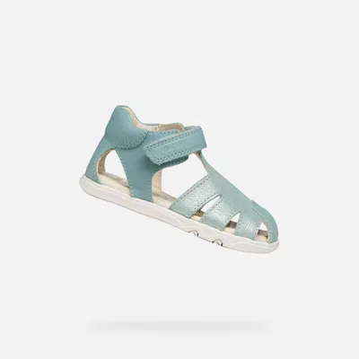 Produktbild von Geox Türkisfarbene Barfußsandalen für Mädchen, Modell Sandal Steppieup 20