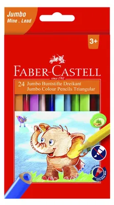 Immagine prodotto di Faber-Castell 116524 Matite colorate triangolari Jumbo 24er Etui(S)