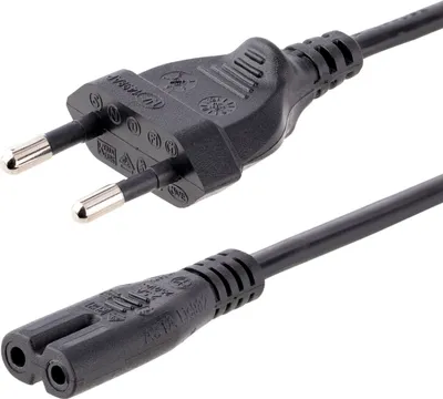 Immagine prodotto di StarTech.com Cavo di Alimentazione CA da 2m, Spina EuroPlug a C7, 2.5A-250V, 18AWG, Cavo Elettrico di Ricambio con spina italiana per Notebook / Stampanti/Monitor/Laptop, Cavo alimentazione bipolare