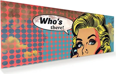 Produktbild von Glasbild 100x40cm in XXL für Wohnzimmer, Schlafzimmer Motiv Telefonierende Frau
