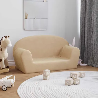Produktbild von "2026 Promotion" Kindersofa 2-Sitzer Creme Weicher Plüsch - Kindersofas CC21670