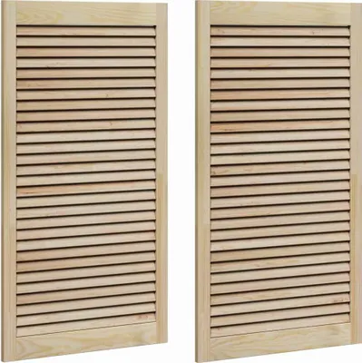 Obrázok produktu pre vidaXL Dvere na skriňu 2 ks prírodné 110 x 2,1 x 59,5 cm masívne borovicové drevo