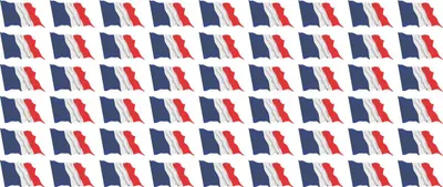 Produktbild von Mini Aufkleber Set - Pack wehend - 20x12mm - selbstklebender Sticker - Fahne - Frankreich - Flagge / Banner / Standarte fürs Auto, Büro, zu Hause und die Schule - 54 Stück