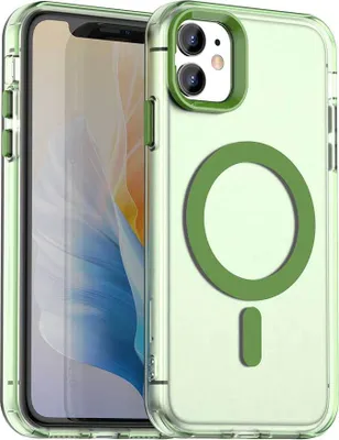 Immagine prodotto di Custodia magnetica per iPhone 11, sottile custodia traslucida opaca antiurto verde