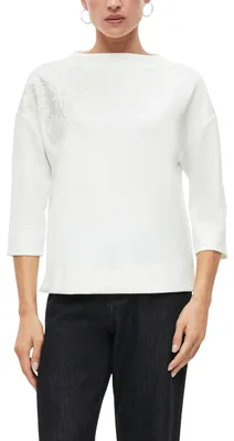 Productafbeelding van Sweatshirt met driekwart mouwen en opstaande kraag