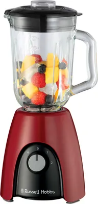 Produktbild von Russell Hobbs Tischmixer 27120-56, 1,5 l, 650 W, 2 Geschwindigkeiten, schwarz/rot