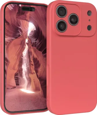 Produktbild von EAZY CASE - TPU Hülle für Apple iPhone 17 Pro, TPU Case stoßfeste Handyhülle, weiches Cover mit Kameraschutz, Silikonhülle in Rot