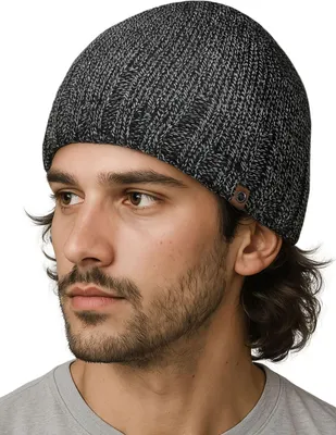 Produktbild von Herren Strickmütze mit Fleecefutter| gefütterte Wintermütze Winddicht Rippstrick | Outdoor Sport Neverless®