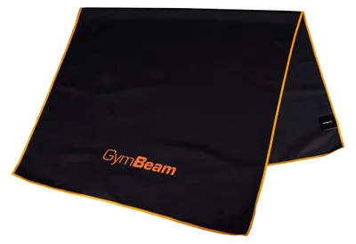 Produktbild von GymBeam - Schnelltrocknendes Sporthandtuch Black/Orange