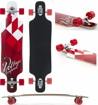 Produktbild von Spannungsabfall durch Longboard 39 Rot