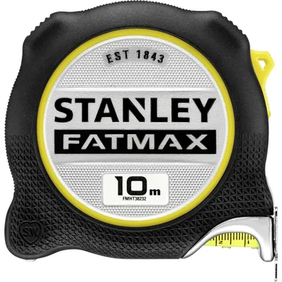 Maßband STANLEY BLACK+DECKER FatMax Xtreme 10 m x 32 mm mit integriertem Daumenstopp