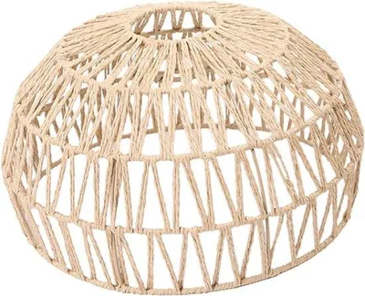 Produktbild von Kreisförmiger Lampenbeschermer aus Papier, Gewebt, für Kücheninsel, Wohnzimmer, Café, schwarz, 30 cm Durchmesser
