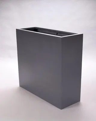 Produktbild von Elegant Einrichten | Pflanzkübel | Fiberglas | rechteckig | 84x30x80cm | anthrazit-metallic.