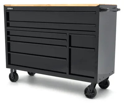 Produktbild von HBM Werkzeugwagen, 8 Schubladen, 142 cm, schwarz
