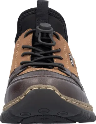 Produktbild von Rieker Damen Sneaker Perforierung Halbschuh Patchwork Schnürung N3294, Größe:42 EU, Farbe:Braun