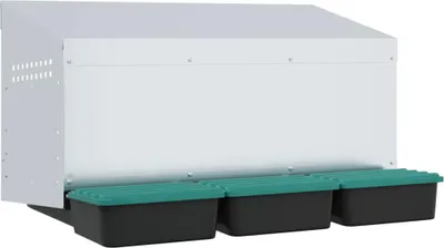 Produktbild von vidaXL Hühner-Nistkasten 3 Fächer Wandmontage Verzinkter Stahl