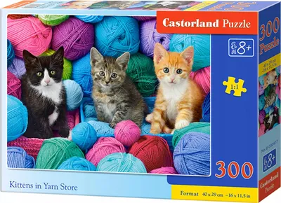 Zdjęcie produktu dla Puzzle 100 elementów „Kocięta w sklepie z włóczką” Castorland 30477