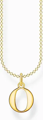 Produktbild von THOMAS SABO Kette mit Anhänger Buchstabe " O " Silber goldfa