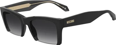 Image de Moschino MOS196/S BLACK/DARK GREY SHADED 53/21/140 Lunettes de soleil pour femmes