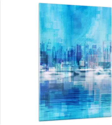 Produktbild von Bilder auf glas - Einteilig - Stadt Aussicht Wasser - 80x120cm - Glasbilder - Wandbilder - Bilder - zum Aufhängen bereit - Wanddekoration aus Glas - Glas Bilder - Wandbild auf Glas - GPA80x120-3488