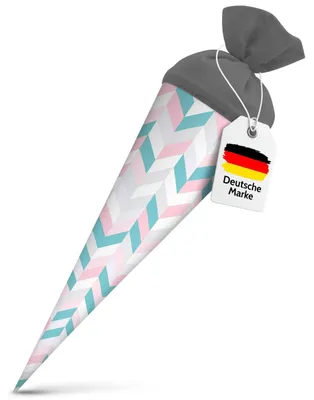 Produktbild von itenga Geschwister Schultüte 35cm "Muster Streifen" Pastelltöne