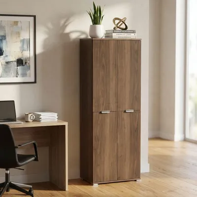 Immagine prodotto di Milani Home - armadio multiuso 4 ante 60 x 38 x 174 cm, marrone,  Italy
