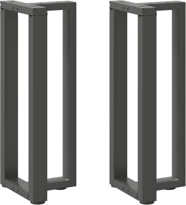 Obrázok produktu pre Nohy ku konzolovému stolu v tvare T, 2 ks, antracitové, 38x25x(72-73) cm, oceľ