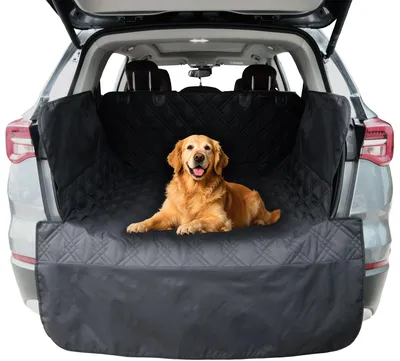 Image de Tapis de coffre pour chiens, housse pour chiens, protection de pare-chocs pour chiens, tapis de coffre pour chiens, protection de coffre pour chiens, cage de coffre pour chiens, 134 cm de large x 201 cm de long