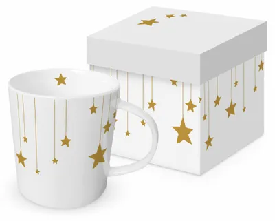 Image de Tasse blanche "Trend" de la marque PPD, présentée dans une boîte cadeau, en porcelaine fine, capacité de 400 ml, référence : 360303176
