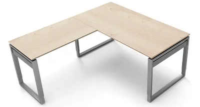 Produktbild von Schreibtisch Form5 160 Bügel-Gestell 160x80x68-82cm / Anbau 100x60cm ahorn