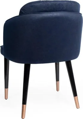 Produktbild von Klassischer Sessel Stuhl Blau Sitz Polster Design Holz Textil Modern Stil Neu