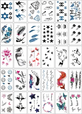 Immagine prodotto di INF Tatuaggi temporanei eleganti - 30 disegni unici