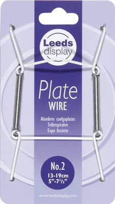 Obrázok produktu pre Leeds Display 00420 Nástenný držiak na taniere 13-19 cm, veľkosť 2 Polychloridom potiahnuté záchytné háčiky, biely