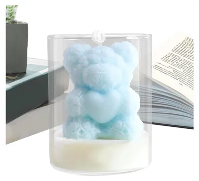 Produktbild von Valentinstag Kerzen | Herz Bär Deko für den Feiertag - Aromatherapie Kerze für romantische Abende, Verlobungen, Hochzeiten, Wohnzimmer und Schlafzimmer