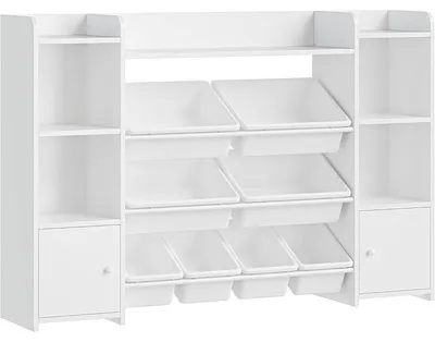 Obrázek produktu pro Dětská knihovna na hračky FPB-235, 138,8 x 29,6 x 94,3 cm, bílá