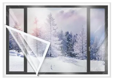 Produktbild von Thermische Abdeckfolie für Fenster - Transparente Isolierfolie - CP030359