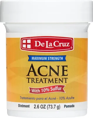 Produktbild von DE LA CRUZ Aknebehandlung Salbe mit 10% Schwefel, maximale Stärke 2.6 OZ (73,7 g)