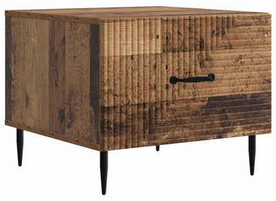 Image de vidaXL Table basse à tiroirs en bois recyclé 49 x 50 x 40 cm Panneau de bois