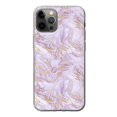 Produktbild von MuchoWow® Handyhülle Schutzhülle Hülle für iPhone 12 Pro Abstrakt - Marmor - Gold - Muster Silikon Softcase Handy Hülle - Abdeckung