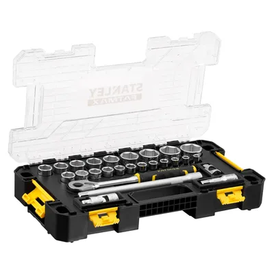 Image de STANLEY Coffret de douilles Stakbox L 1/2" FatMax - Jeu de 26 pièces