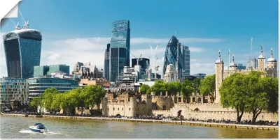 Produktbild von ARTland Poster London Finanzviertel Größe: 100x50 cm