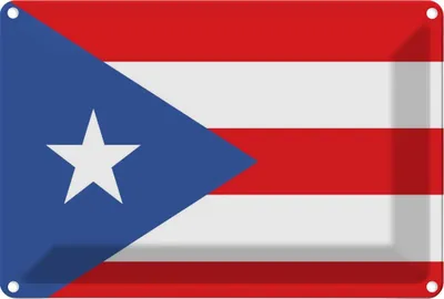 Immagine prodotto di vianmo Insegna di latta 20x30 cm Bandiera Puerto Ricos Flag of Puerto Rico