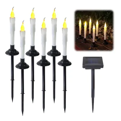 Produktbild von Solar Lichterkette 6 in 1 LED Kerzen Warmes Licht Solarbetrieben Wasserdichte für Party Deko Schmuck Girlande Dekoration Garten Balkon