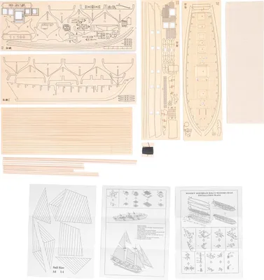 Produktbild von Schiffsmodell 1/100 Skala -Skala -Entwicklungsentwicklung Holz Interaktive Montageboot Kit für Kinder Erwachsene DIY