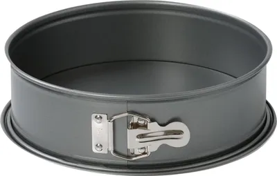 Produktbild von 24 cm runde Backform mit flachem Boden - Gourmet Springform für Fondant - Antihaftbeschichtung - Hitzebeständig bis 230 °C