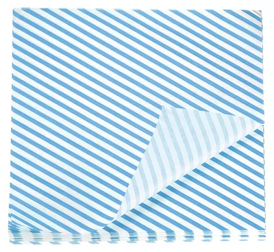Wachspapier 100 Blatt 30x30 cm, fettdicht, mit Karomuster, blau